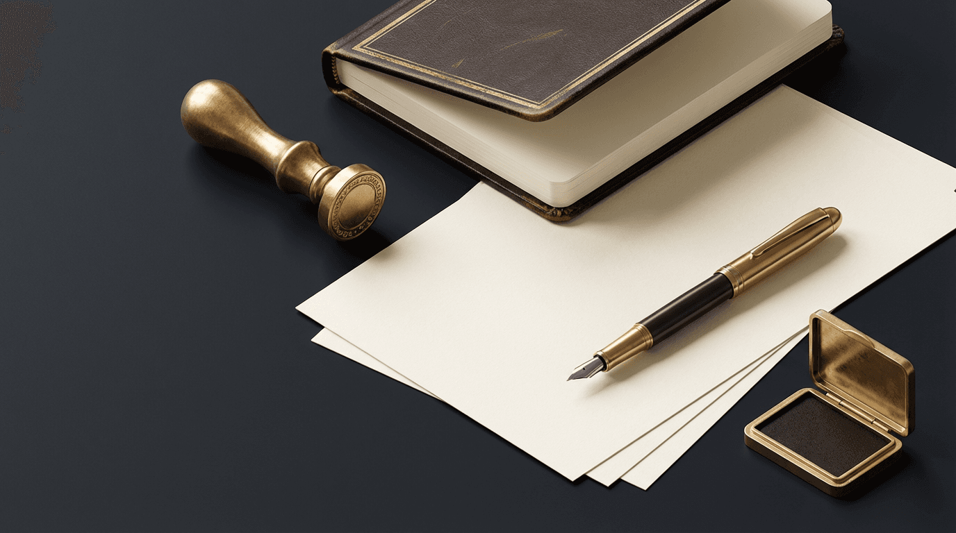 Notary documents and smartphone with QR code payment